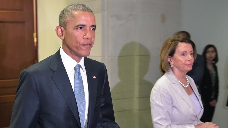 Barack Obama après sa rencontre avec les démocrates au Capitol à Washington DC, le 12 juin 2015