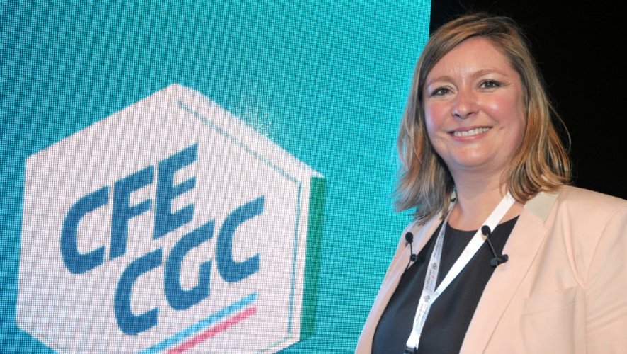 Carole Couvert, ici lors de son élection à la tête de la CFE-CGC le 17 avril 2013 à Saint-Malo, est actuellement la seule femme à présider un syndicat en France