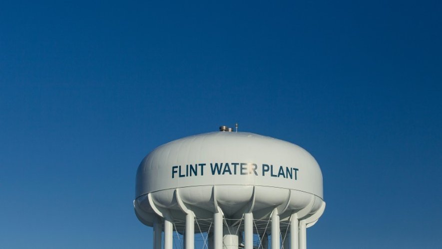 Le chateau d'eau de Flint, le 4 mars 2016