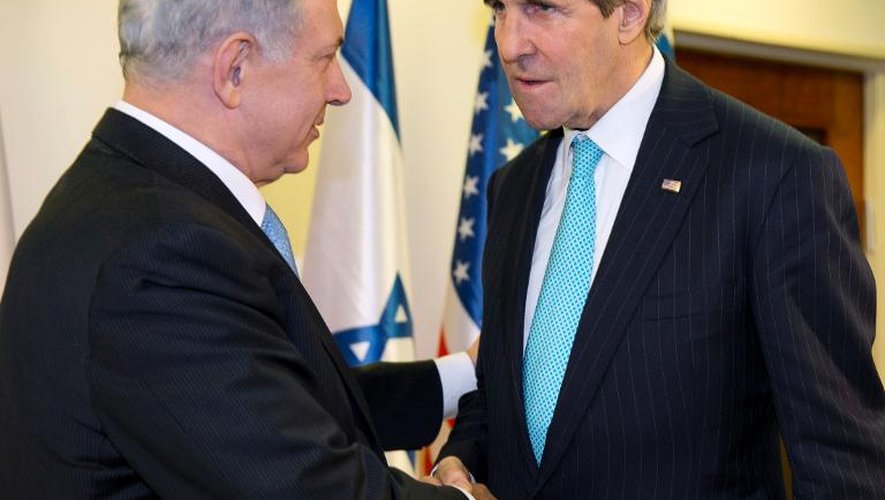 Benjamin Netanhyu et John Kerry le 31 mars 2014 à Jérusalem