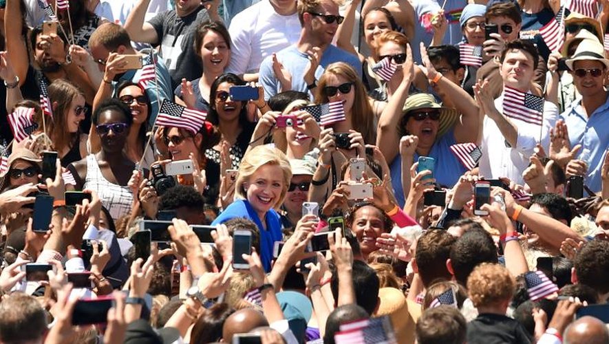 La candidate démocrate à la Maison Blanche Hillary Clinton le 13 juin 2015 à New York lors de son premier grand discours de campagne