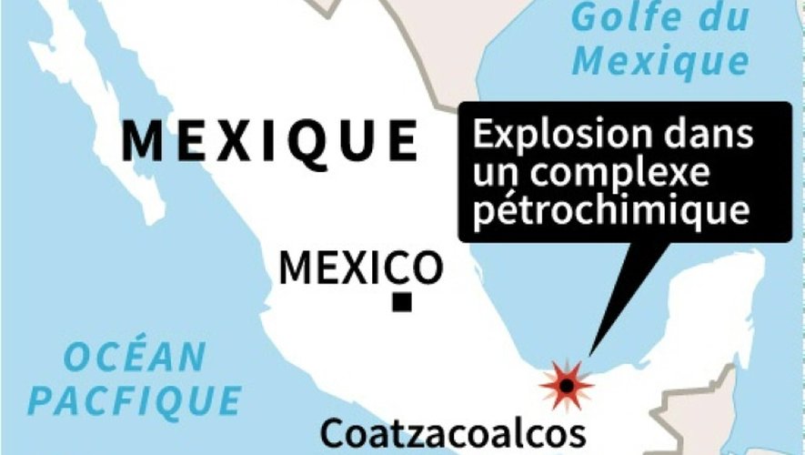 Carte du Mexique localisant Coatzacoalcos
