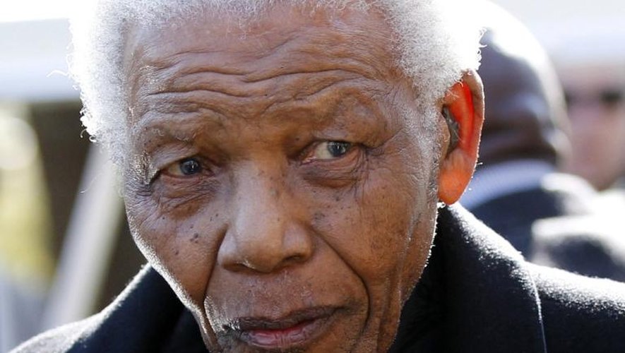 L'ancien président sud-africain Nelson Mandela à Johannesburg le 17 juin 2010
