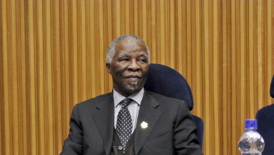 L'ancien président sud-africain Thabo Mbeki à Addis Ababa en Ethiopie le 25 janvier 2013