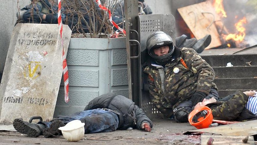 Un manifestant tué et un autre tué  le 20 février 2014 lors des violences survenues dans le centre de Kiev