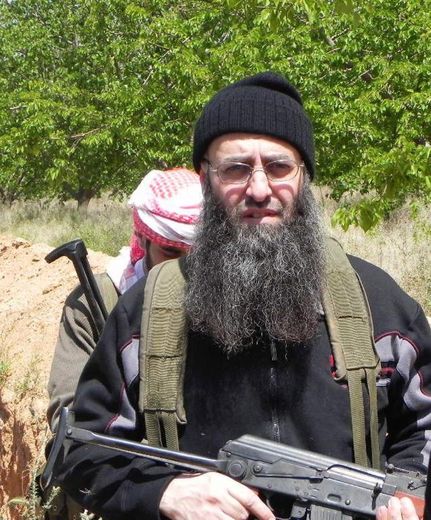 Le cheikh Ahmad al-Assir photographié le 1er mai 2013 en Syrie, près de la frontière libanaise