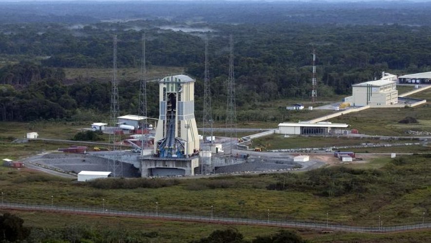 La base de lancement des fusées Soyouz près de Kourou, en Guyane