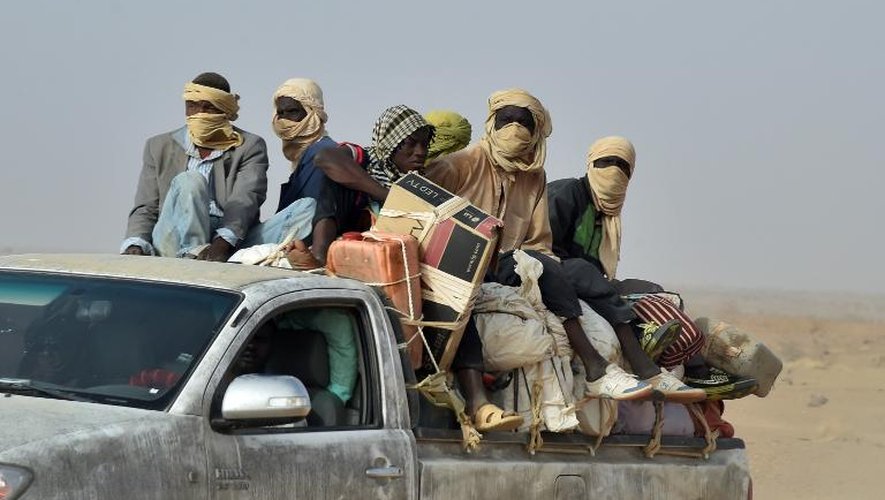 Des migrants reviennent de Libye, le 30 mai 2015 à Agadez, au Niger