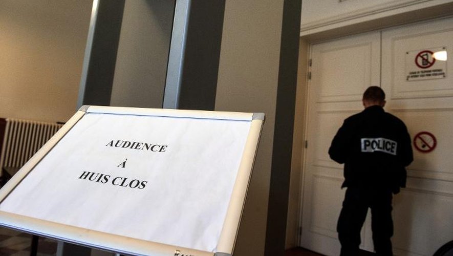 L'entrée du tribunal où  Philippe Tolila, dit "l'Araignée" est jugé à huis clos le 3 avril 2014 à Colmar