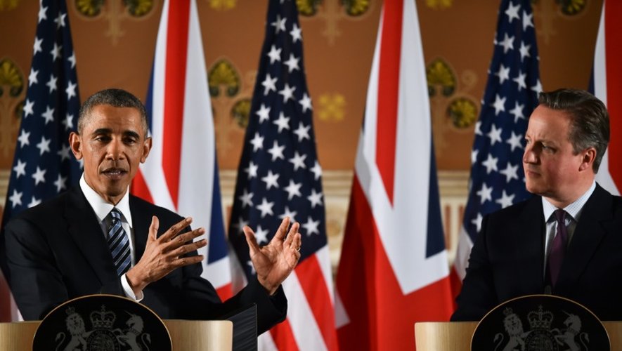 Barack Obama et David Cameron, à Londres le 22 avril 2016
