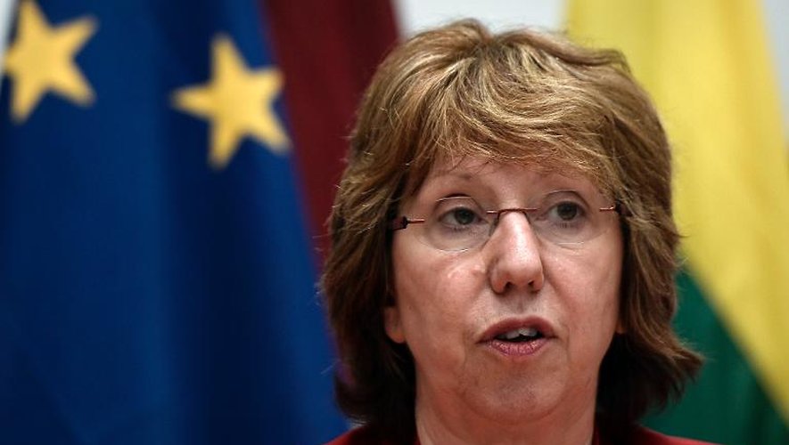 La chef de la diplomatie européenne Catherine Ashton, à Athènes le 5 avril 2014