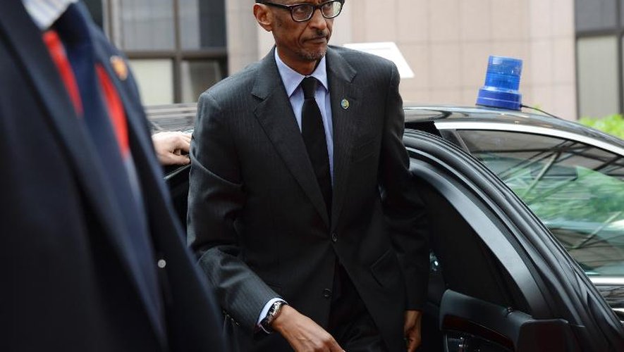 Le président rwandais Paul Kagame, à Bruxelles le 2 avril 2014