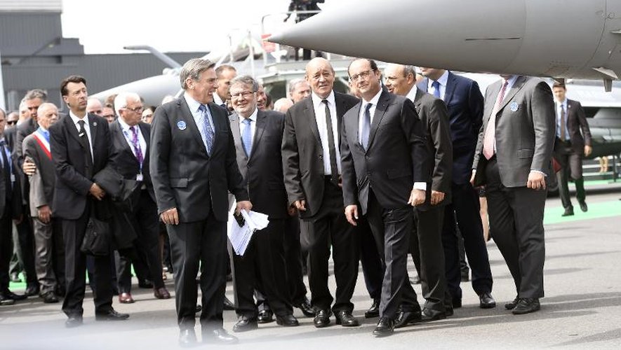 Le président de la République François Hollande, le 15 juin 2015 au salon aéronautique du Bourget, près de Paris