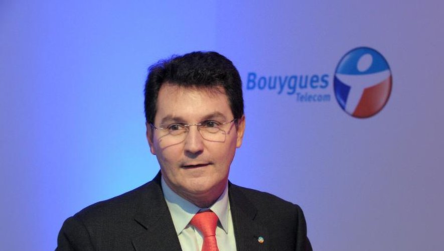 Le patron de Bouygues Telecom Olivier Roussat, à Paris le 3 février 2014