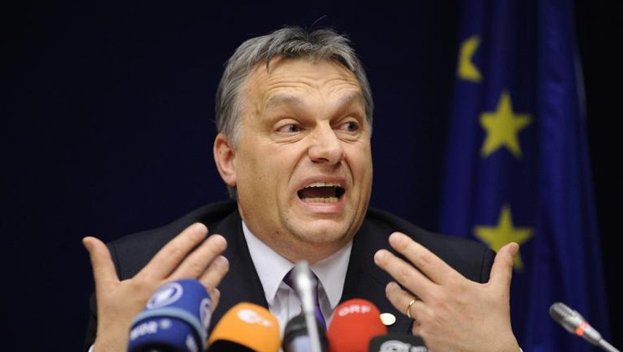 Le Premier ministre et chef du parti conservateur Viktor Orban, le 14 mars 2013 à Bruxelles