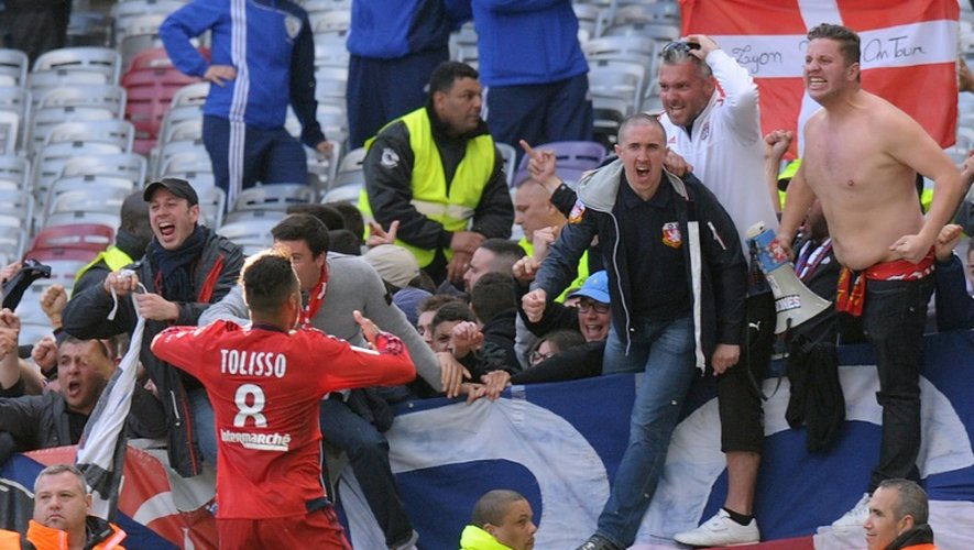 Corentin Tolisso, auteur du but de la victoire face à Toulouse, le 23 avril 2016 au Stadium