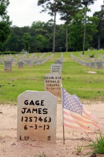 Le cimetière de prisonniers de Huntsville est photographié, le 21 mai 2013