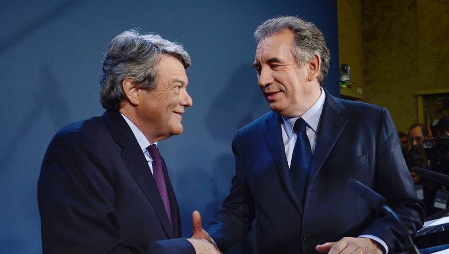 Jean-Louis Borloo et François Bayrou le 5 novembre 2013 à Paris