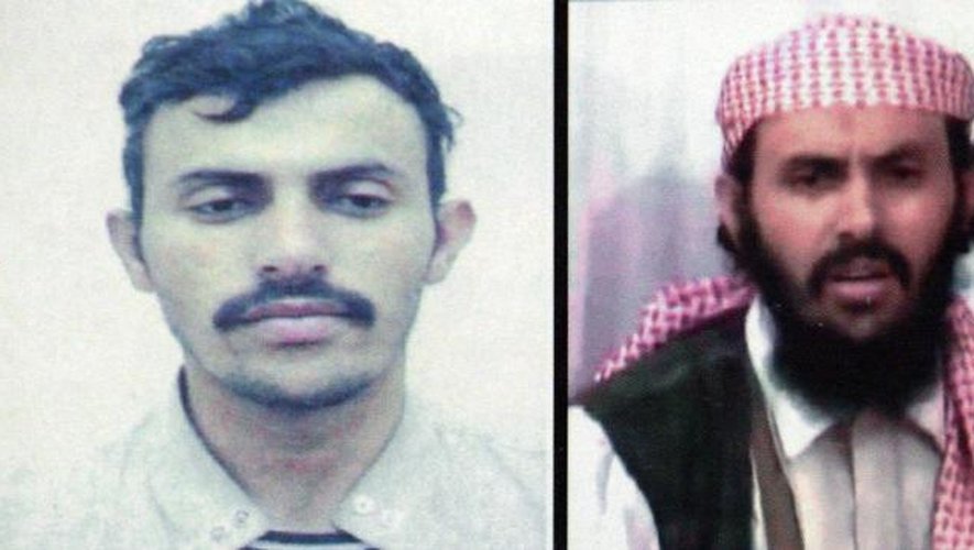 Reproductions de photos non datées du chef militaire d'Aqpa Qassem al-Rimi, fournies par le ministère de l'Intérieur yéménite le 15 janvier 2010