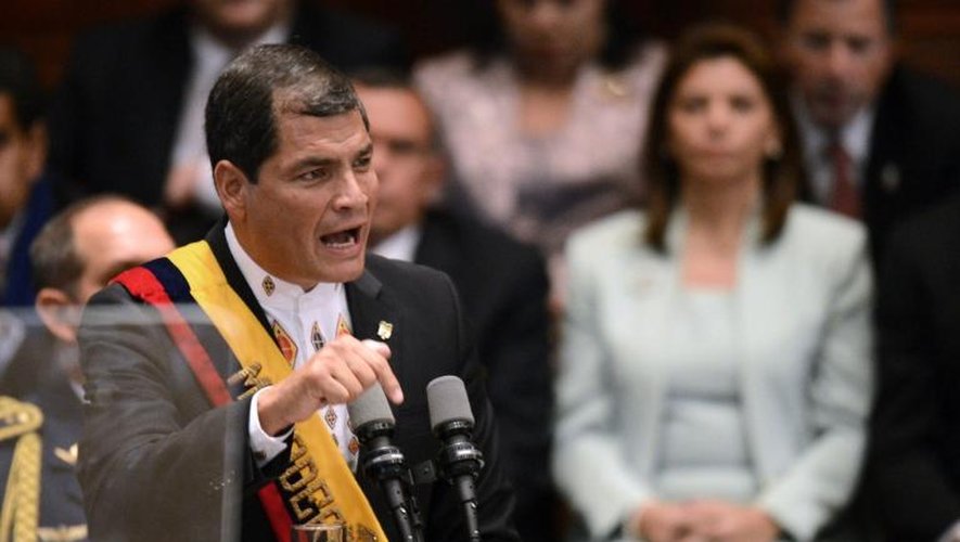 Le président équatorien Rafael Correa le 24 mai 2013 à Quito