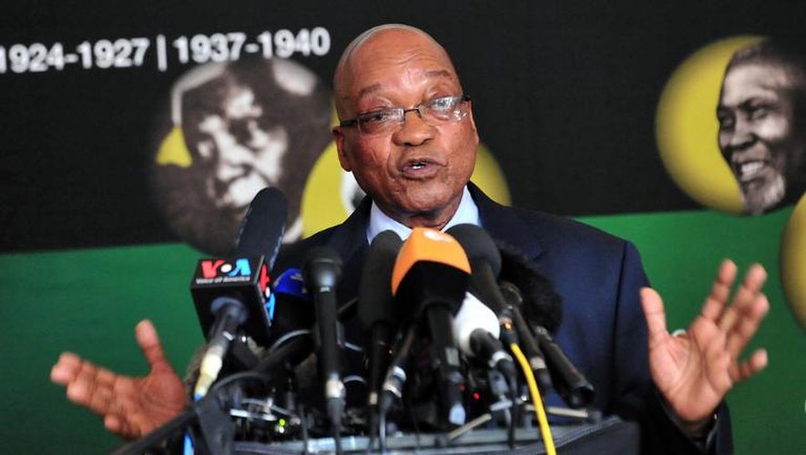 Le président sud-africain Jacob Zuma le 24 juin 2013 à Johannesburg