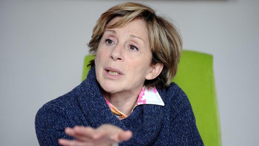 La maire de Montauban Brigitte Barèges pendant une interview le 4 mars 2015 à Montauban