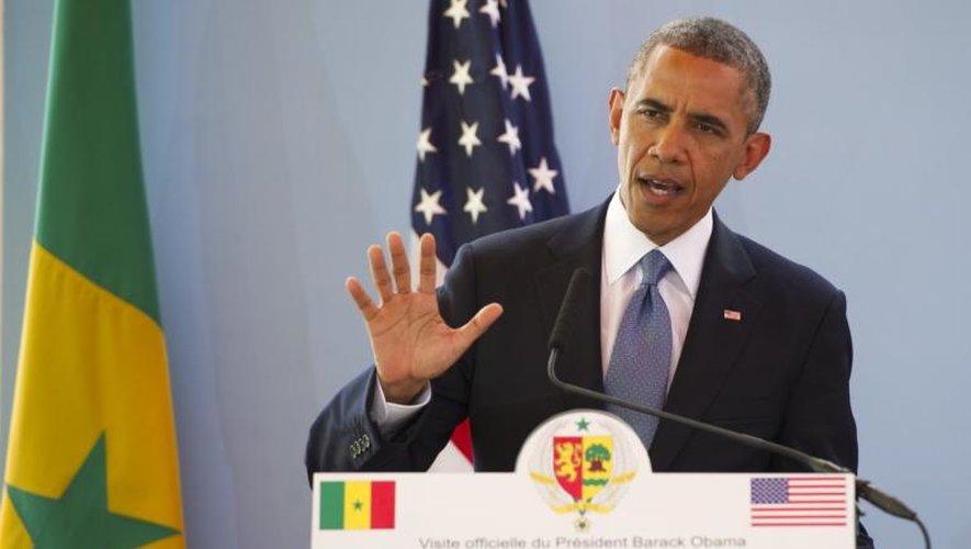 Le président américain Barack Obama en visite à Dakar, le 27 juin 2013