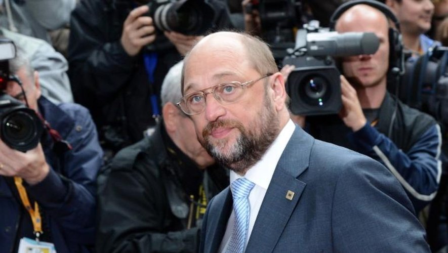 Martin Schulz, le président du Parlement européen, arrive au siège de l'Union européenne, le 27 juin 2013 à Bruxelles