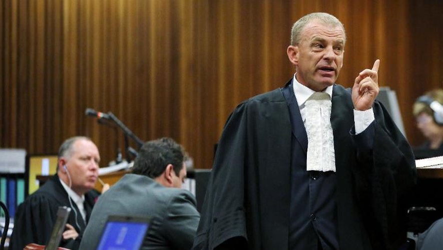 Le procureur Gerrie Nel, au procès d'Oscar Pistorius, à Pretoria, le 7 avril 2014