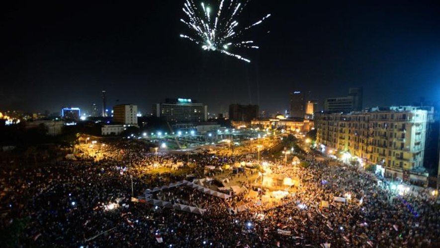 Les opposants au président Morsi sont réunis place Tahrir, au Caire, le 28 juin 2013