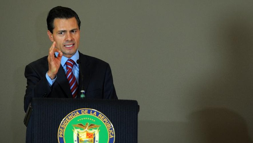 Le président mexicain Enrique Peña Nieto à Playa Bonita, au Panama, le 3 avril 2014