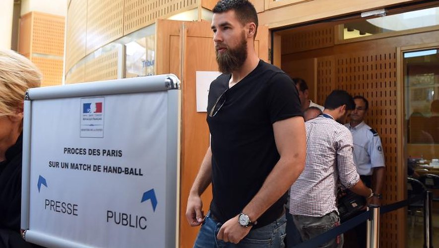 Le handballeur Luka Karabatic au palais de justice de Montpellier le 17 juin 2015