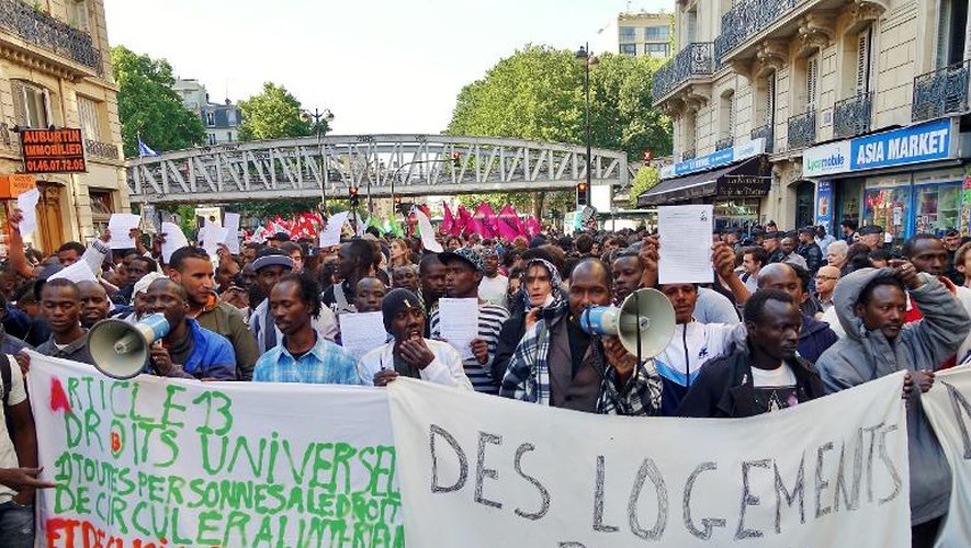 Manifestation de soutien aux migrants, le 16 juin 2015 à Paris