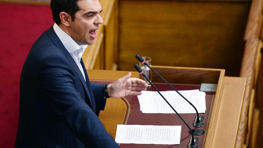 Le Premier ministre grec, Alexis Tsipras au Parlement, le 16 juin 2015