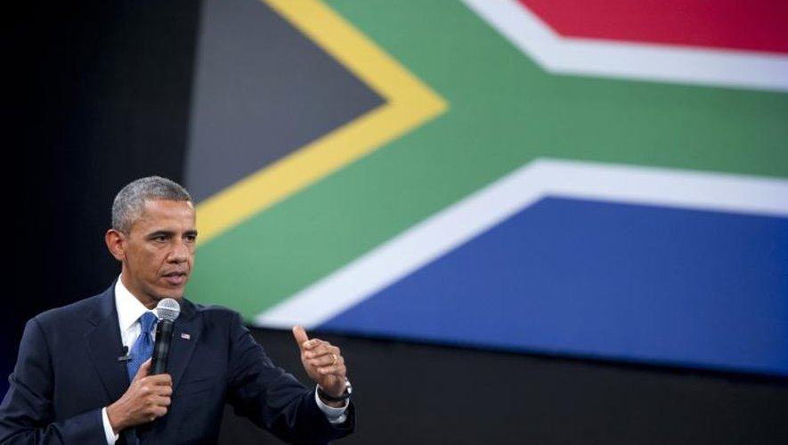 Le président américain Barack Obama, le 29 juin 2013 répond à des questions à l'université de Johannesburg