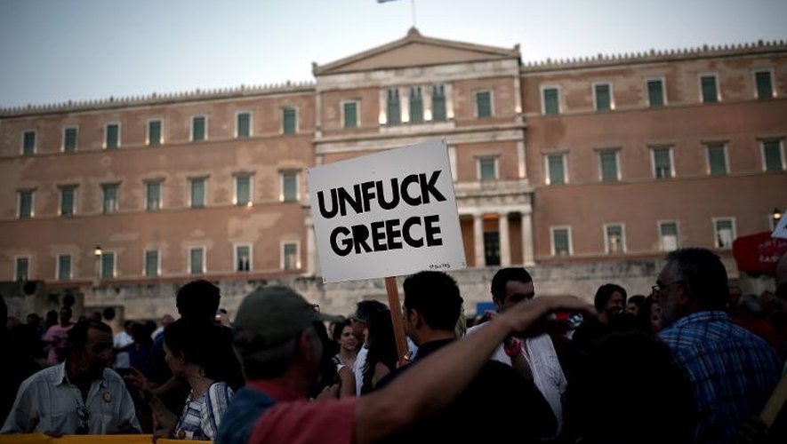Manifestation de soutien au gouvernement grec à Athènes, le 17 juin 2015