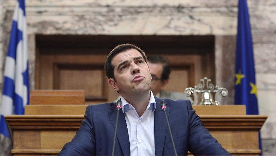 Le Premier ministre grec Alexis Tsipras devant le Parlement, le 16 juin 2015
