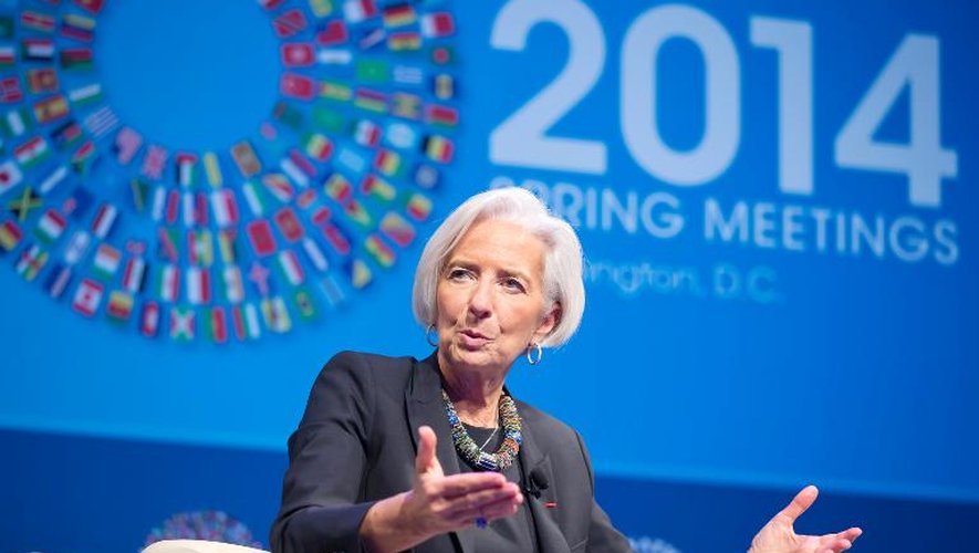 Christine Lagarde, patronne du FMI, à Washington le 10 avril 2014