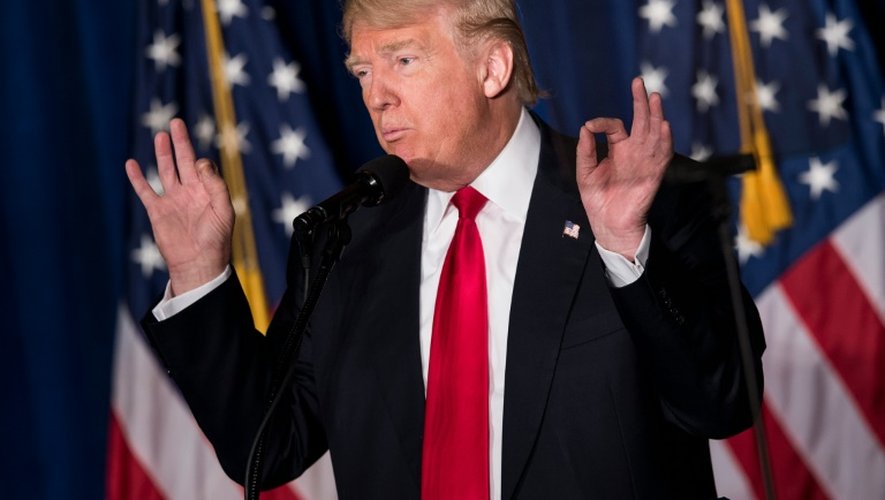 Le milliardaire américain, et candidat aux primaires républicaines, Donald Trump, à Washington, le 27 avril 2016