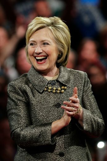 La candidate à l'investiture démocrate Hillary Clinton, à Philadelphie, après sa victoire en Pennsylvanie, le 26 avril 2016