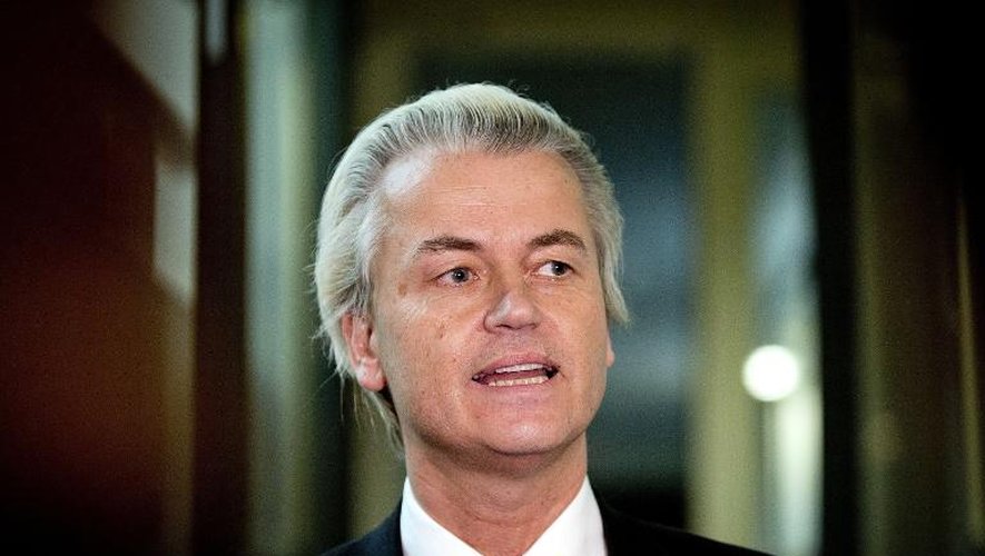 Le Néerlandais Geert Wilders, chef du du Parti de la Liberté (PVV), le 22 mars 2014 à La Haye