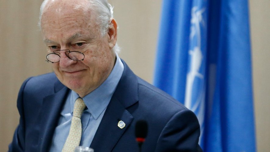L'envoyé spécial de l'ONU sur la Syrie, Staffan de Mistura, le 26 avril à Genève
