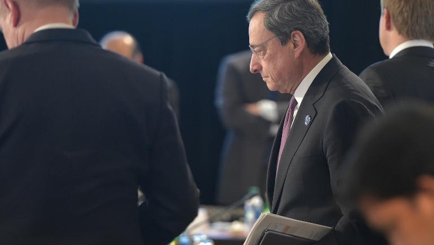 Le président de la Banque centrale européenne (BCE) Mario Draghi, le 10 avril 2014 à Washington