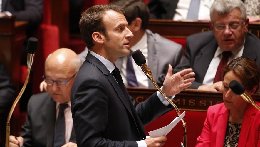 Le ministre de l'Economie Emmanuel Macron le 17 juin 2015 à l'Assemblée nationale