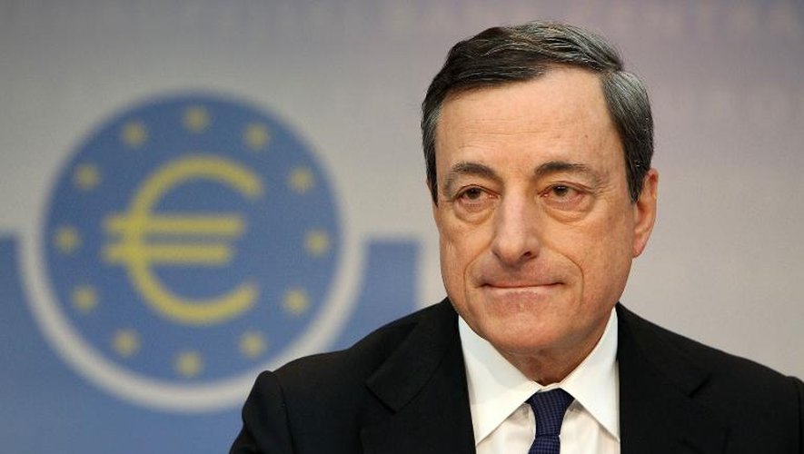 Le président de la Banque centrale européenne (BCE) Mario Draghi le 3 avril 2014 à Francfort