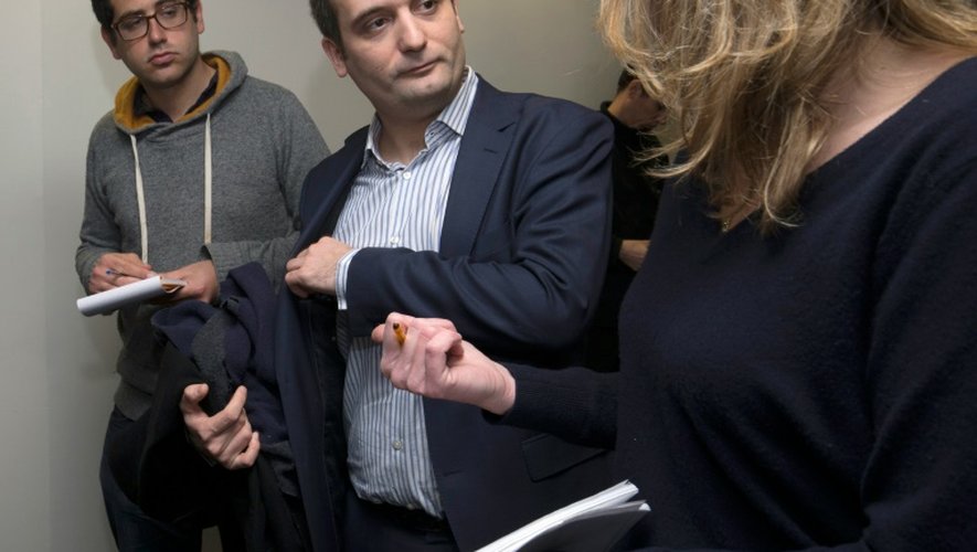 Le vice-président du FN Florian Philippot à Paris, le 7 mars 2016