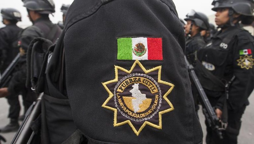 Des cadets de la police de l'Etat du Nuevo Leon, le 18 décembre 2014 à Monterrey, au Mexique