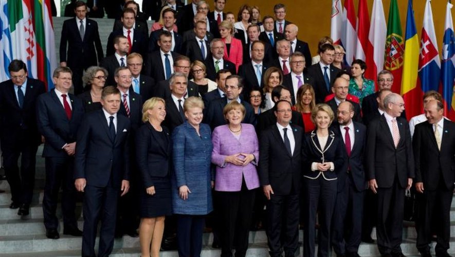 Les chefs d'Etats et ministres des pays européens réunis à Berlin, le 3 juillet 2013