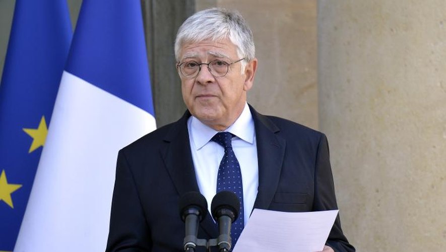 Pierre-René Lemas, à l'époque secrétaire général de l'Elysée, le 2 avril 2014 sur le perron du palais présidentiel