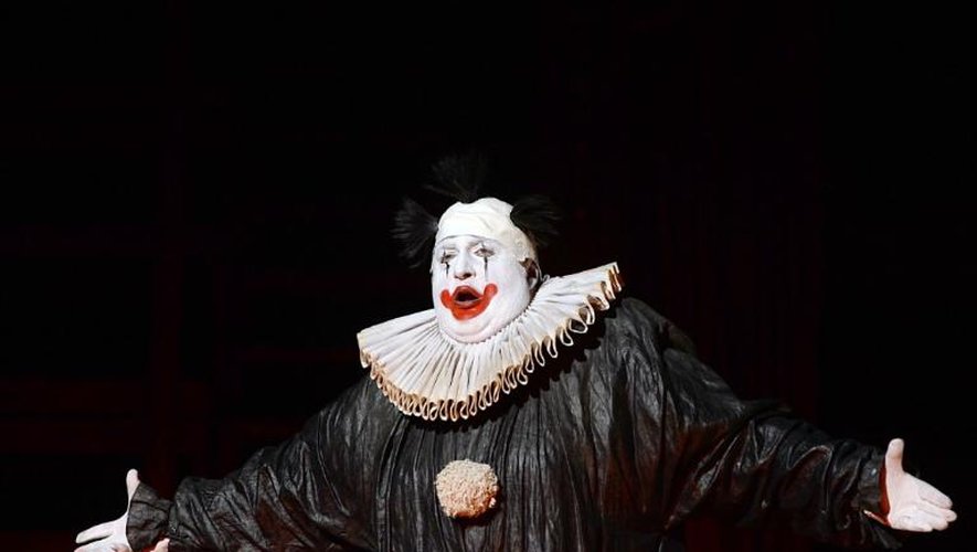 Le baryton géorgien George Gagnidze lors d'une répétition de "Rigoletto" de Verdi par Robert Carsen, le 29 juin 2013 à Aix-en-Provence